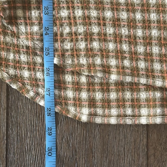 Pilcro Relaxed Plaid Button Down Shirt Moss - Picture 14 of 14